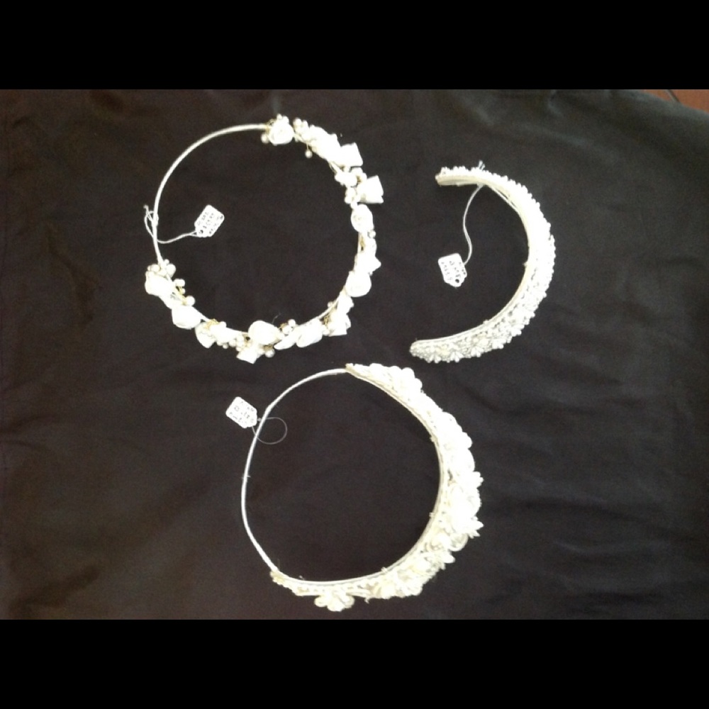 Wedding hair accessories.